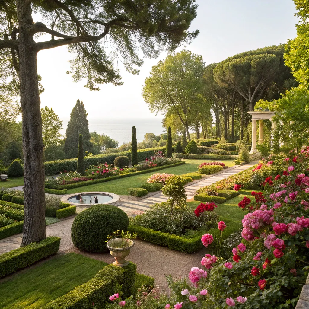 Luxurious garden view